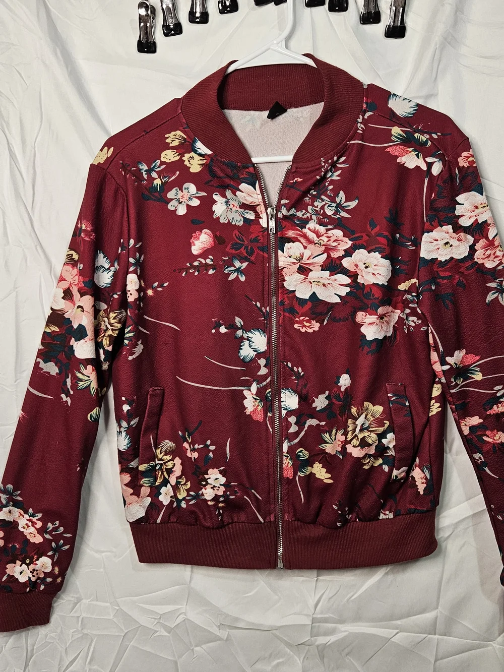 SHEIN burgundy floral